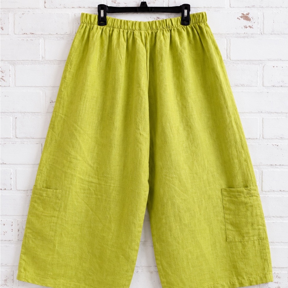 Bryn Walker Casbah Linen Pants XL Lime Green